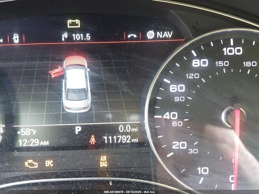 2013 Audi A6 VIN WAUGFAFC5DN029262 IAAI salvage auction — WATER/FLOOD, Salvage (Illinois), sold $475 on 2026-07-08 (photo 7)
