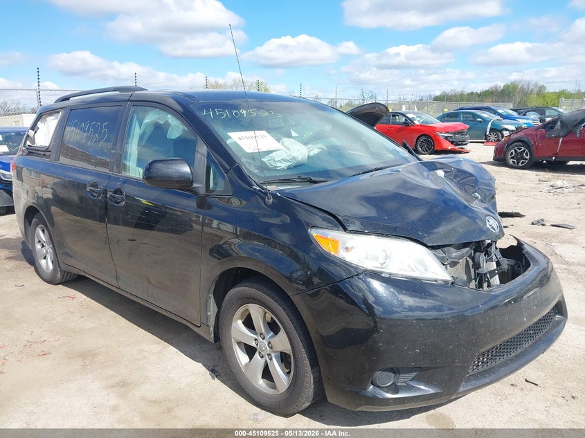 2014 Toyota Sienna VIN 5TDKK3DC7ES419377 IAAI salvage auction — FRONT END, Junk Bill Of Sale Mv2459 (Wisconsin), sold $675 on 2026-07-14 (photo 1)