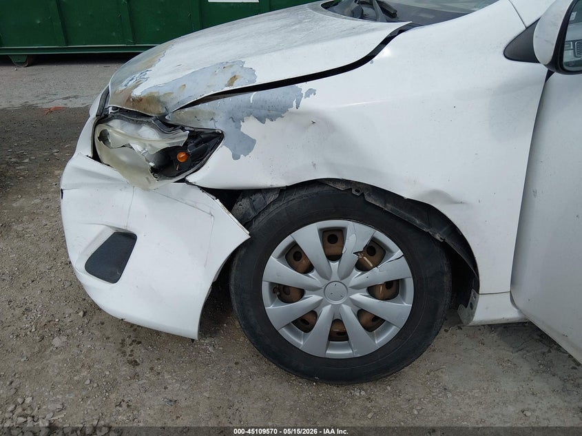 2011 Toyota Corolla VIN JTDBU4EE5BJ102383 IAAI salvage auction — LEFT FRONT, Salvage (Kansas), sold $1,050 on 2026-07-31 (photo 6)