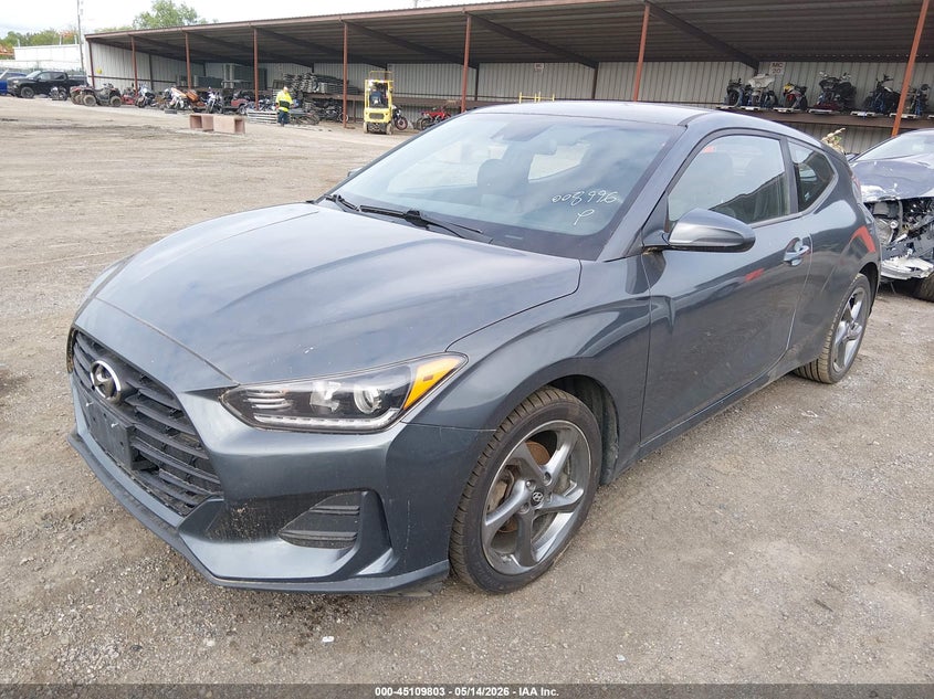 2019 Hyundai Veloster VIN KMHTG6AF6KU008996 IAAI salvage auction — FRONT END, Salvage (Ohio), sold $1,200 on 2026-07-15 (photo 2)