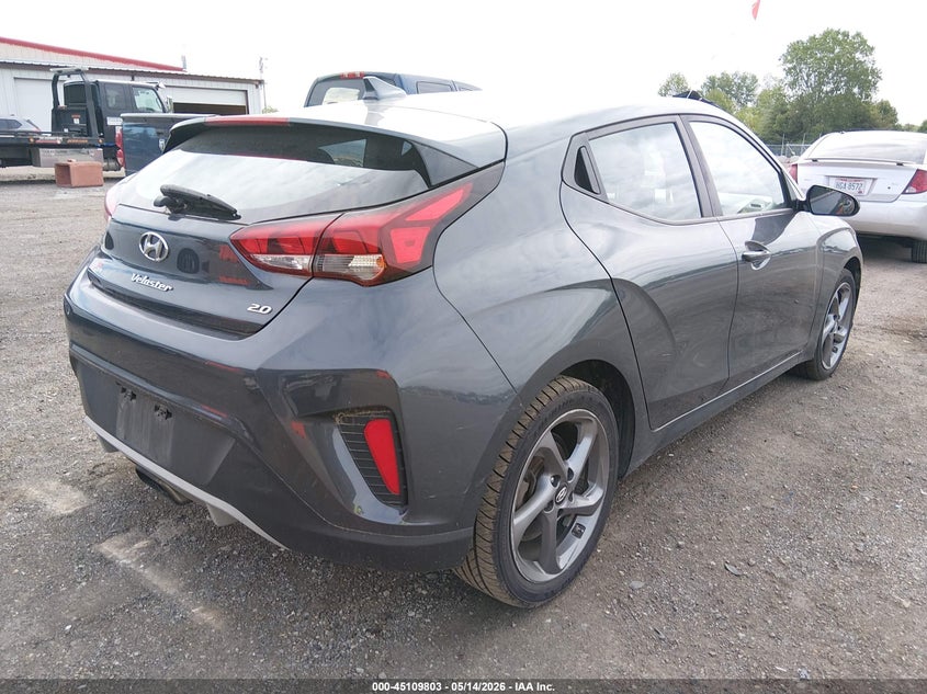 2019 Hyundai Veloster VIN KMHTG6AF6KU008996 IAAI salvage auction — FRONT END, Salvage (Ohio), sold $1,200 on 2026-07-15 (photo 4)
