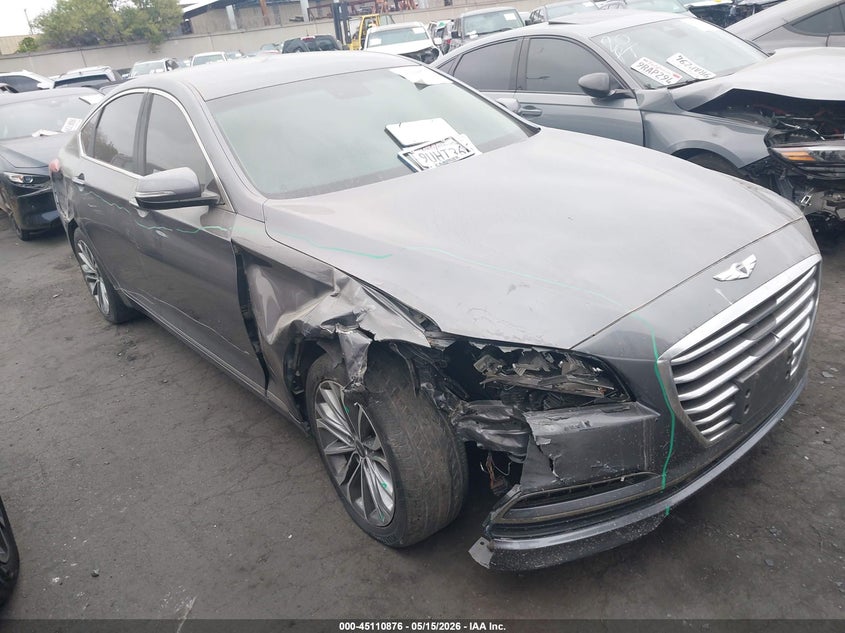2016 Hyundai Genesis VIN KMHGN4JE8GU143312 IAAI salvage auction — RIGHT FRONT, Salvage Title, sold $2,700 on 2026-07-15 (photo 1)
