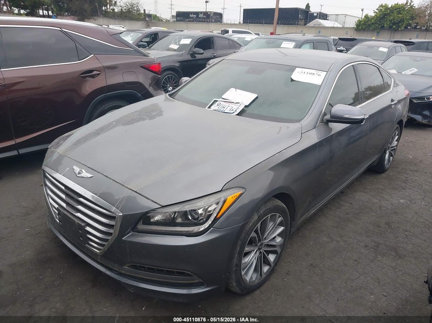 2016 Hyundai Genesis VIN KMHGN4JE8GU143312 IAAI salvage auction — RIGHT FRONT, Salvage Title, sold $2,700 on 2026-07-15 (photo 2)