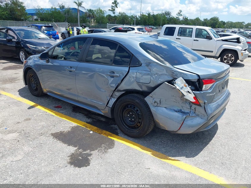 2022 Toyota Corolla VIN JTDEPMAE7NJ224189 IAAI salvage auction — LEFT REAR, Rebuildable (Florida), sold $3,900 on 2026-07-20 (photo 3)