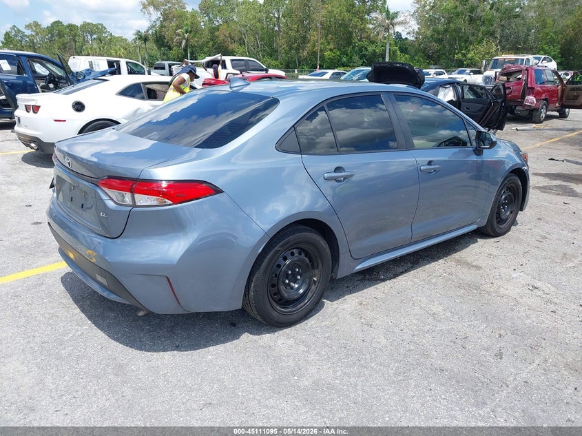 2022 Toyota Corolla VIN JTDEPMAE7NJ224189 IAAI salvage auction — LEFT REAR, Rebuildable (Florida), sold $3,900 on 2026-07-20 (photo 4)