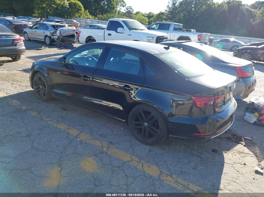 2018 Audi A3 VIN WAUAUGFF7J1023765 IAAI salvage auction — RIGHT SIDE, Salvage (Georgia), sold $2,200 on 2026-07-29 (photo 3)