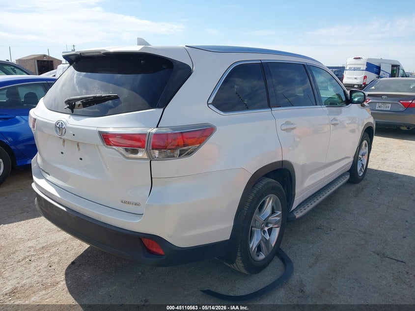 2016 Toyota Highlander VIN 5TDYKRFH1GS183186 IAAI salvage auction — FRONT END, Original (Texas), sold $6,400 on 2026-07-28 (photo 4)