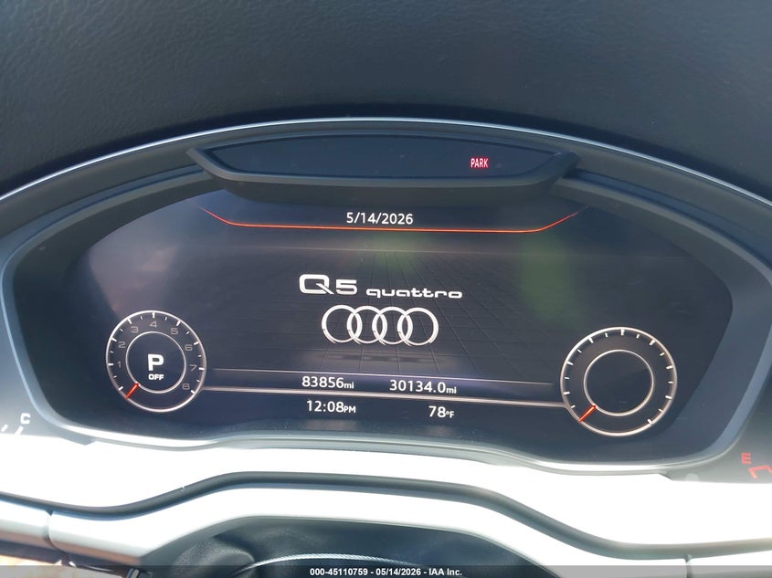 2019 Audi Q5 VIN WA1BNAFY7K2023452 IAAI salvage auction — FRONT END, Salvage (Alabama), sold $6,600 on 2026-09-07 (photo 7)