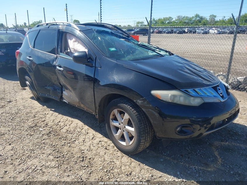 2010 Nissan Murano VIN JN8AZ1MW6AW118054 IAAI salvage auction — ROLLOVER, Salvage (Illinois), sold $250 on 2026-07-15 (photo 1)