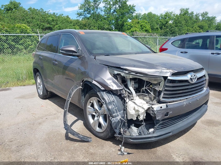 2016 Toyota Highlander VIN 5TDYKRFHXGS163941 IAAI salvage auction — FRONT END, Salvage (Louisiana), sold $7,550 on 2026-07-07 (photo 6)