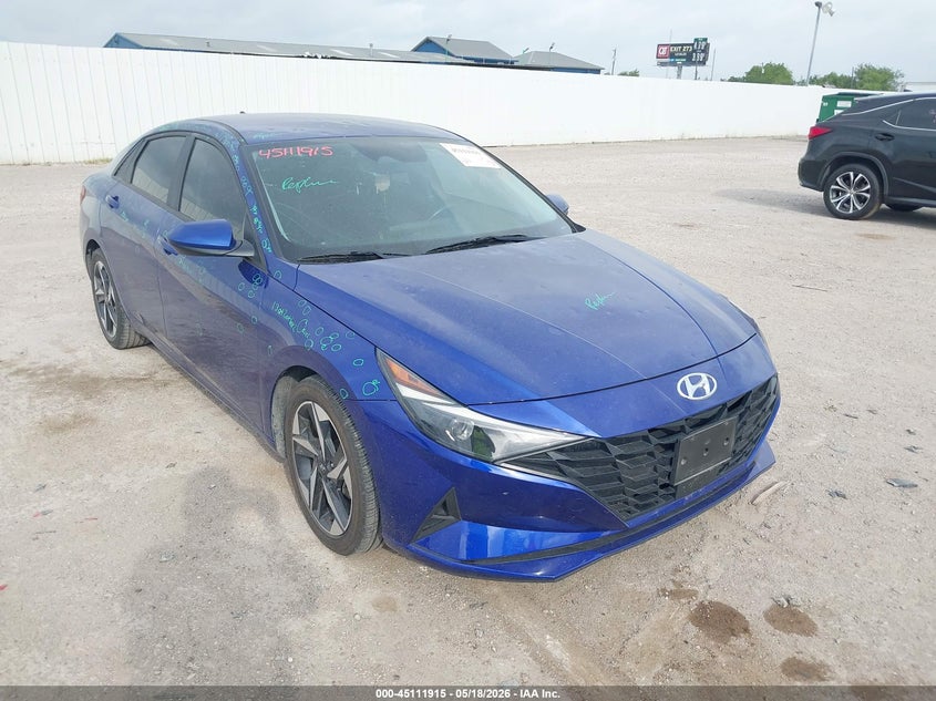 2023 Hyundai Elantra VIN KMHLS4AG1PU434484 IAAI salvage auction — HAIL, Original (Texas), sold $5,800 on 2026-07-22 (photo 1)