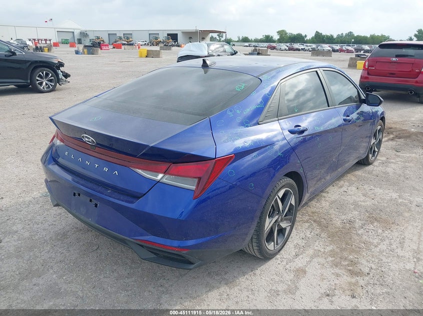 2023 Hyundai Elantra VIN KMHLS4AG1PU434484 IAAI salvage auction — HAIL, Original (Texas), sold $5,800 on 2026-07-22 (photo 4)