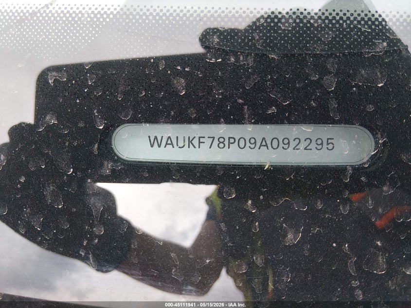 2009 Audi A3 VIN WAUKF78P09A092295 IAAI salvage auction — FRONT END, Clear (Montana), sold $550 on 2026-07-22 (photo 9)