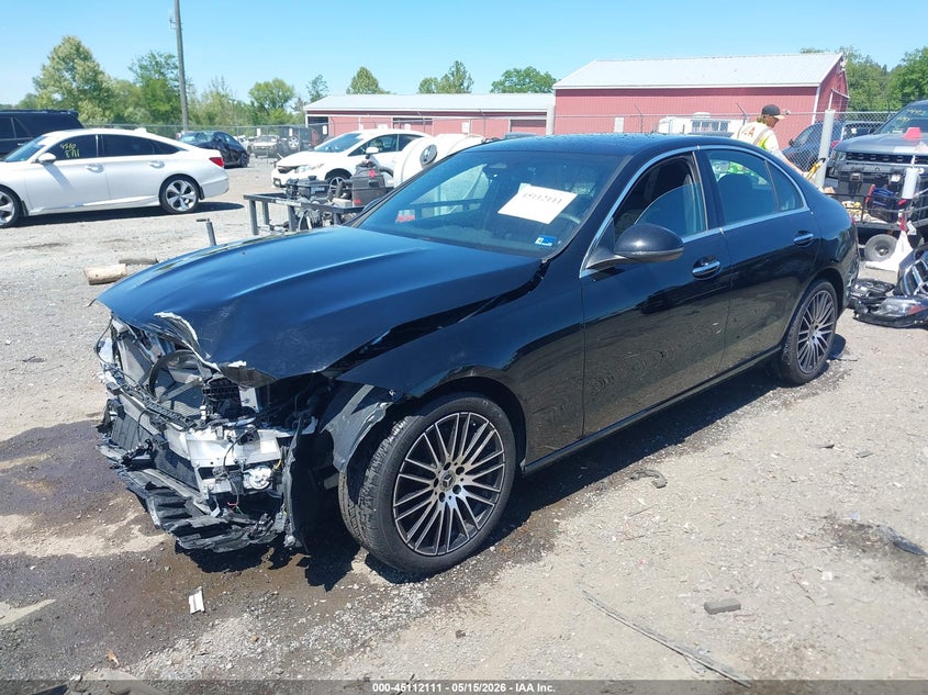 2025 Mercedes-benz C-klasse VIN W1KAF4HB6SR256566 IAAI salvage auction — FRONT END, Salvage (Virginia), sold $18,600 on 2026-07-07 (photo 2)