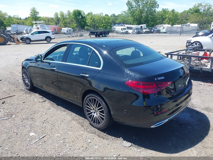2025 Mercedes-benz C-klasse VIN W1KAF4HB6SR256566 IAAI salvage auction — FRONT END, Salvage (Virginia), sold $18,600 on 2026-07-07 (photo 3)