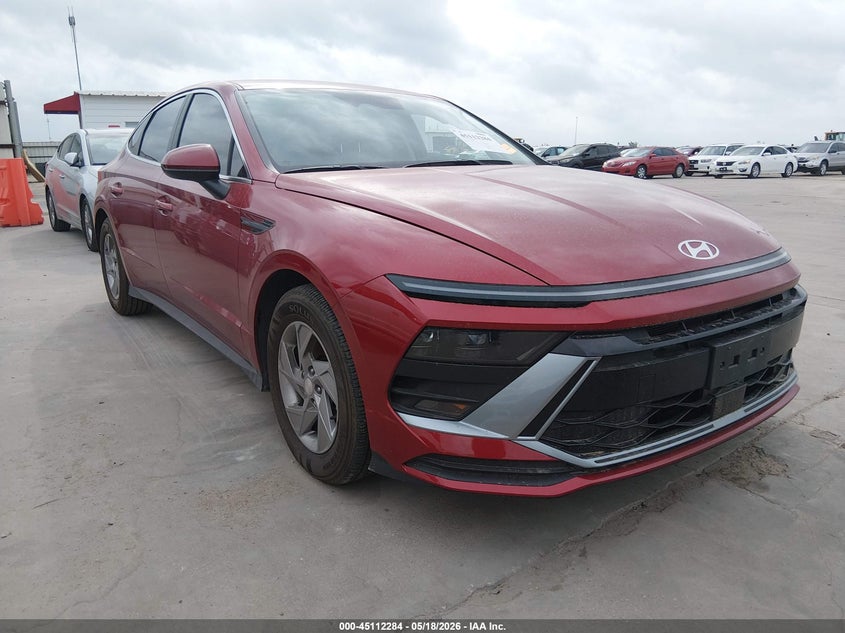 2025 Hyundai Sonata VIN KMHL24JA8SA484191 IAAI salvage auction — LEFT SIDE, Original (Texas), sold $7,600 on 2026-07-28 (photo 1)