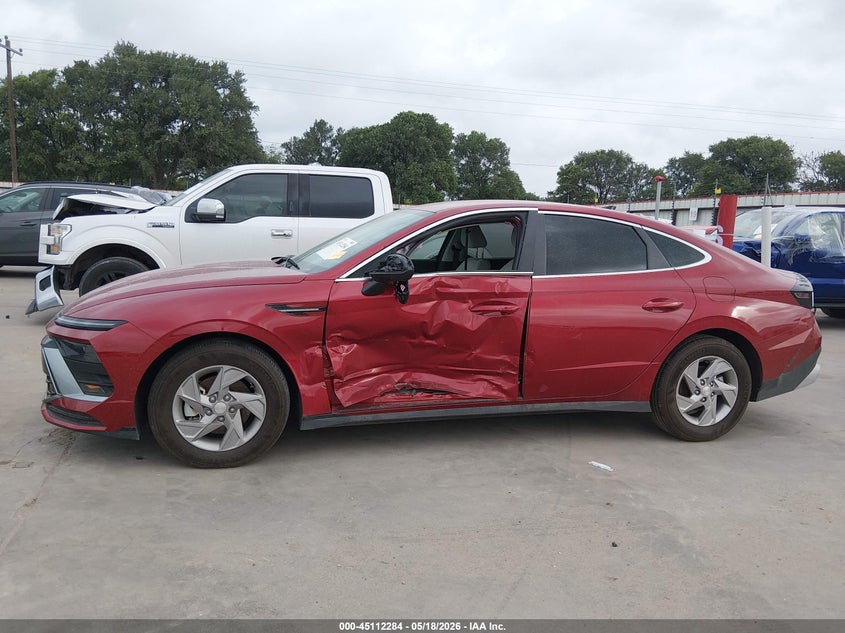 2025 Hyundai Sonata VIN KMHL24JA8SA484191 IAAI salvage auction — LEFT SIDE, Original (Texas), sold $7,600 on 2026-07-28 (photo 6)