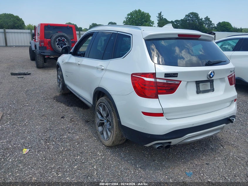 2017 BMW X3 VIN 5UXWZ7C56H0U46714 IAAI salvage auction — WATER/FLOOD, Salvage (Louisiana), sold $1,100 on 2026-07-29 (photo 3)