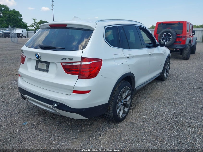 2017 BMW X3 VIN 5UXWZ7C56H0U46714 IAAI salvage auction — WATER/FLOOD, Salvage (Louisiana), sold $1,100 on 2026-07-29 (photo 4)