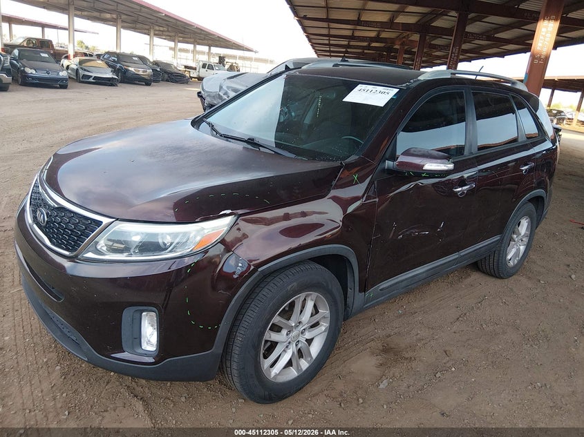 2015 Kia Sorento VIN 5XYKT4A69FG649406 IAAI salvage auction — LEFT SIDE, Salvage (Arizona), sold $1,650 on 2026-07-28 (photo 2)