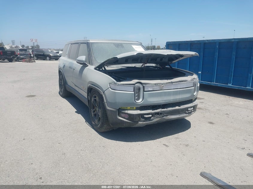 2023 Rivian R1s VIN 7PDSGABA0PN019590 IAAI salvage auction — FRONT END, Salvage (California), sold $25,000 on 2026-07-30 (photo 1)