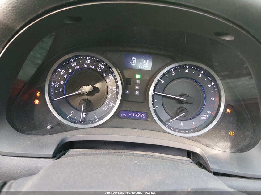 2012 Lexus Is VIN JTHBF5C28C5167438 IAAI salvage auction — LEFT SIDE, Salvage (Georgia), sold $550 on 2026-07-09 (photo 7)