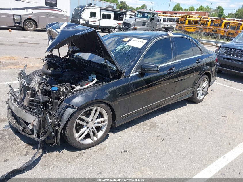 2013 Mercedes-benz C-klasse VIN WDDGF4HB1DA861994 IAAI salvage auction — BIO HAZARD, Salvage (North Carolina), sold $275 on 2026-08-20 (photo 2)