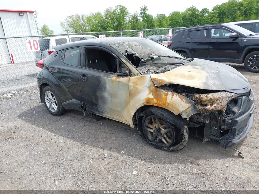 2021 Toyota C-hr VIN NMTKHMBXXMR138486 IAAI salvage auction — EXTERIOR BURN, Mv-907A (New York), sold $1,675 on 2026-07-21 (photo 1)
