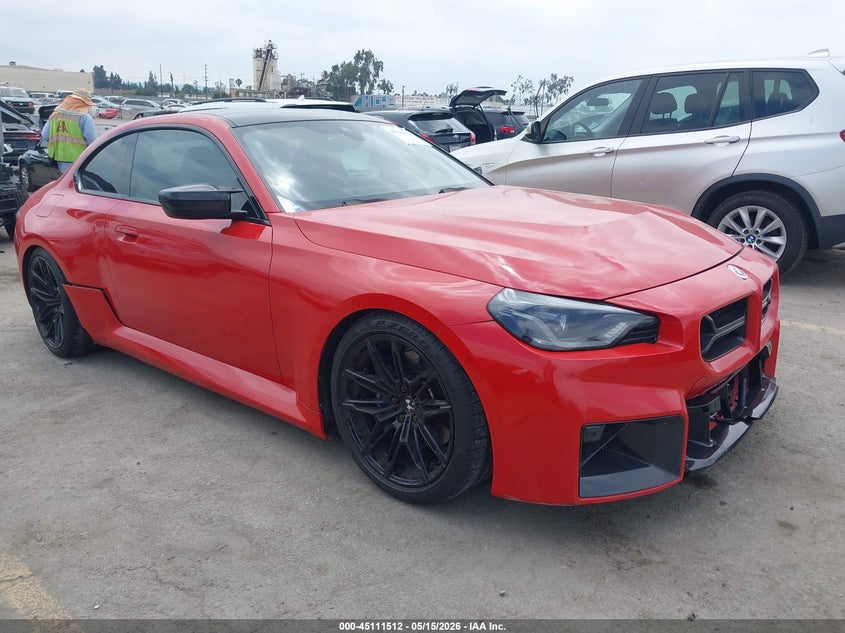 2023 BMW M2 VIN 3MF13DM01P8D53132 IAAI salvage auction — FRONT END, Salvage (California), sold $29,700 on 2026-07-06 (photo 1)