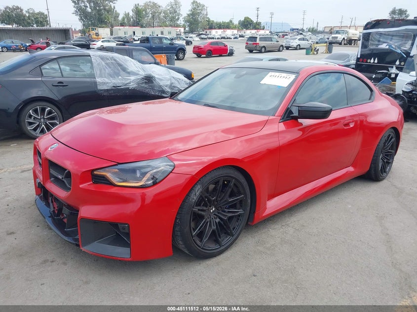 2023 BMW M2 VIN 3MF13DM01P8D53132 IAAI salvage auction — FRONT END, Salvage (California), sold $29,700 on 2026-07-06 (photo 2)