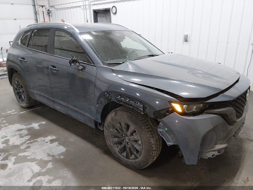 2025 Mazda Cx-50 VIN 7MMVABBM7SN323515 IAAI salvage auction — FRONT END, Bill Of Sale (Alaska), sold $75 on 2026-07-24 (photo 1)