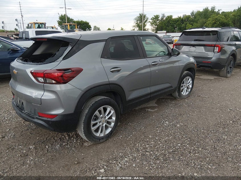 2025 Chevrolet Trailblazer VIN KL79MNSL9SB161886 IAAI salvage auction — HAIL, Salvage (Missouri), sold $7,100 on 2026-07-13 (photo 4)
