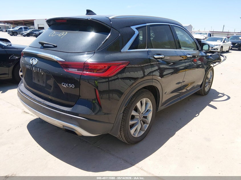 2022 Infiniti Qx50 VIN 3PCAJ5CA7NF107042 IAAI salvage auction — FRONT END, Original (Texas), sold $4,475 on 2026-08-25 (photo 4)