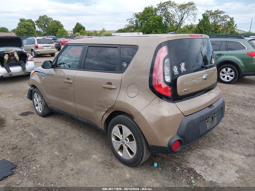 2015 Kia Soul VIN KNDJN2A22F7129570 IAAI salvage auction — FRONT END, Salvage (Pennsylvania), sold $450 on 2026-07-17 (photo 3)