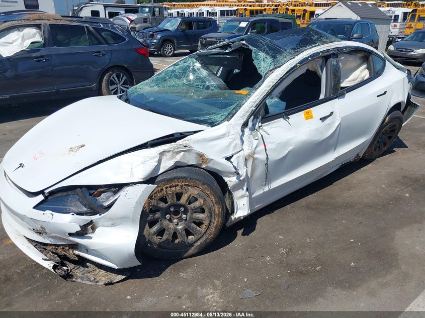 2025 Tesla Model 3 VIN 5YJ3E1EAXSF135108 IAAI salvage auction — ROLLOVER, Salvage (North Carolina), sold $3,575 on 2026-07-09 (photo 6)
