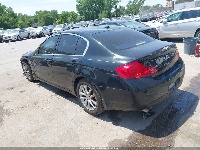 2007 Infiniti G VIN JNKBV61E97M724231 IAAI salvage auction — LEFT SIDE, Salvage (Missouri), sold $475 on 2026-07-22 (photo 3)