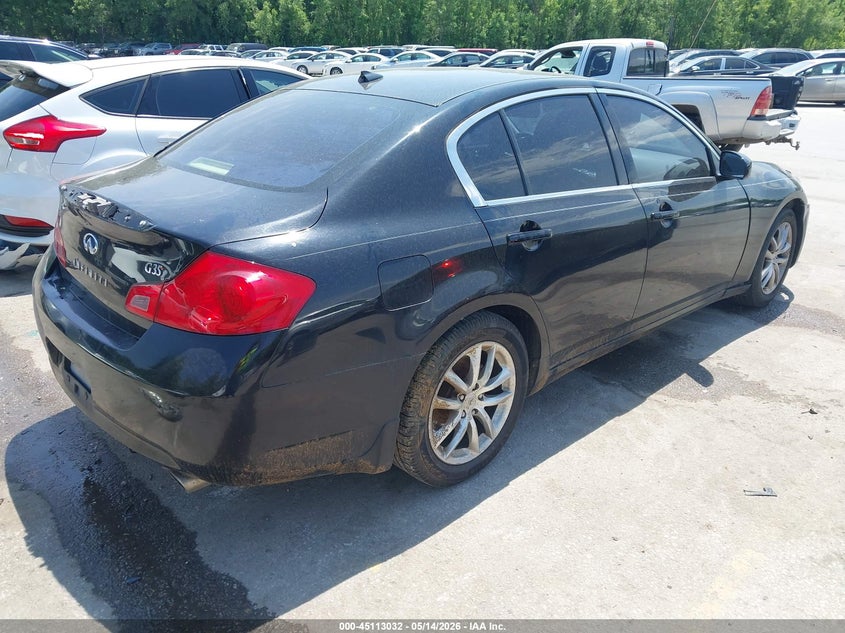 2007 Infiniti G VIN JNKBV61E97M724231 IAAI salvage auction — LEFT SIDE, Salvage (Missouri), sold $475 on 2026-07-22 (photo 4)