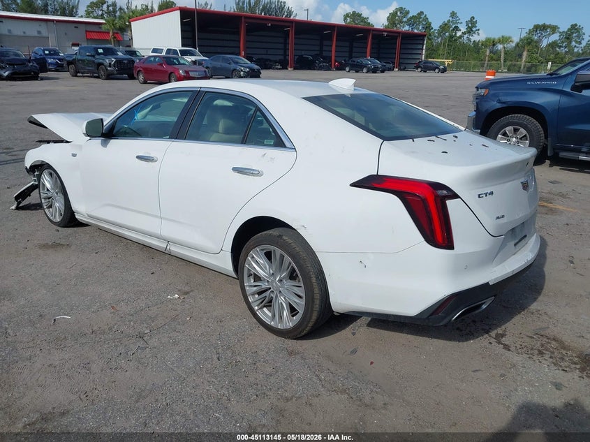 2023 Cadillac Ct4 VIN 1G6DF5RK0P0130908 IAAI salvage auction — FRONT END, Certificate Of Destruction (Florida), sold $1,300 on 2026-07-26 (photo 3)