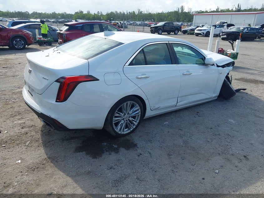 2023 Cadillac Ct4 VIN 1G6DF5RK0P0130908 IAAI salvage auction — FRONT END, Certificate Of Destruction (Florida), sold $2,225 on 2026-07-27 (photo 4)