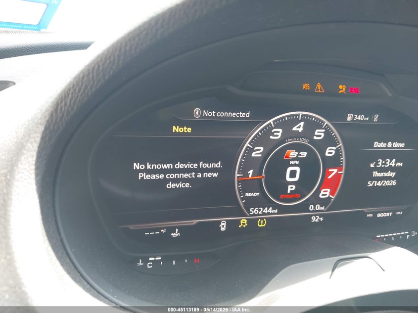 2018 Audi S3 VIN WAUB1GFF4J1039967 IAAI salvage auction — LEFT SIDE, Salvage (Texas), sold $6,800 on 2026-08-01 (photo 7)