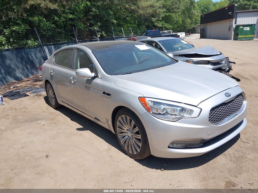 2015 Kia K900 VIN KNALU4D45F6026070 IAAI salvage auction — LEFT FRONT, Salvage (Virginia), sold $1,350 on 2026-07-09 (photo 1)