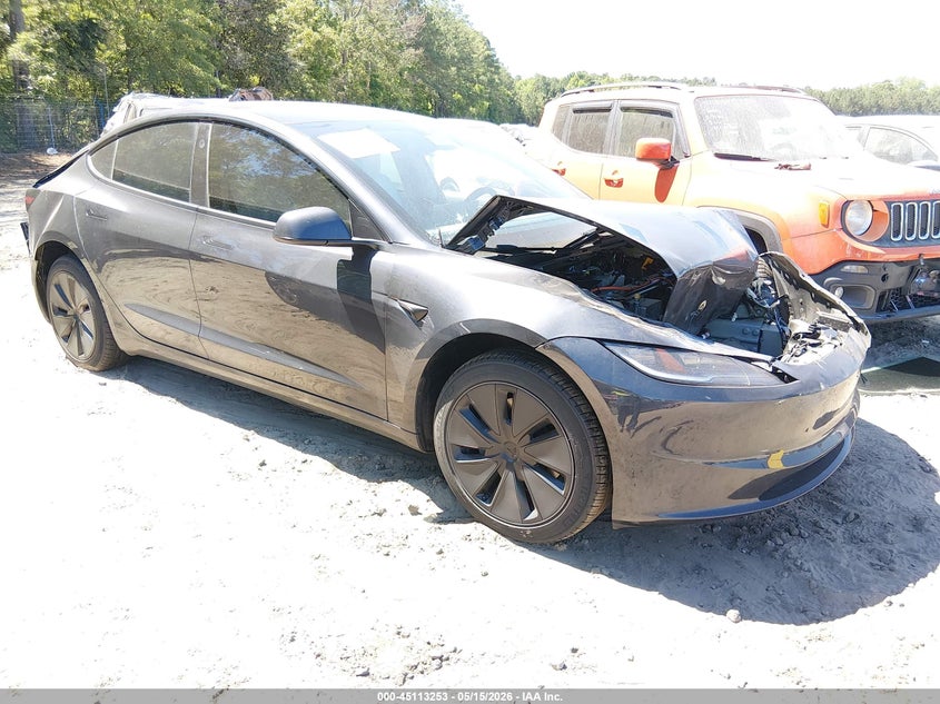 2024 Tesla Model 3 VIN 5YJ3E1EA0RF831938 IAAI salvage auction — FRONT & REAR, Salvage (South Carolina), sold $7,300 on 2026-07-21 (photo 1)