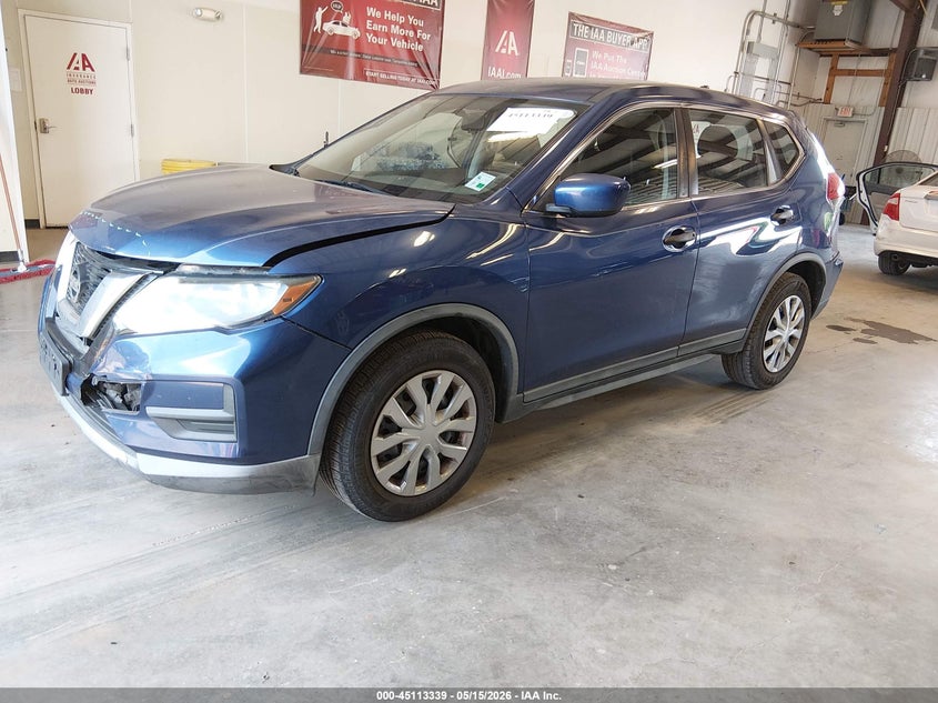 2017 Nissan Rogue VIN KNMAT2MT2HP564392 IAAI salvage auction — FRONT & REAR, Salvage (Louisiana), sold $1,250 on 2026-07-13 (photo 2)