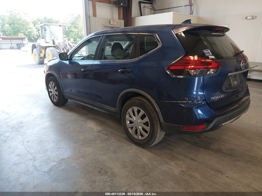2017 Nissan Rogue VIN KNMAT2MT2HP564392 IAAI salvage auction — FRONT & REAR, Salvage (Louisiana), sold $1,250 on 2026-07-13 (photo 3)