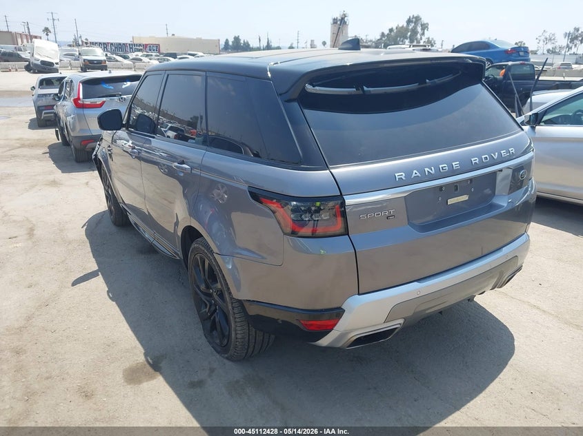 2020 Land rover Range rover sport VIN SALWR2SU9LA728869 IAAI salvage auction — RIGHT FRONT, Salvage (California), sold $9,000 on 2026-07-09 (photo 3)