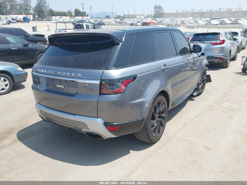 2020 Land rover Range rover sport VIN SALWR2SU9LA728869 IAAI salvage auction — RIGHT FRONT, Salvage (California), sold $9,000 on 2026-07-09 (photo 4)
