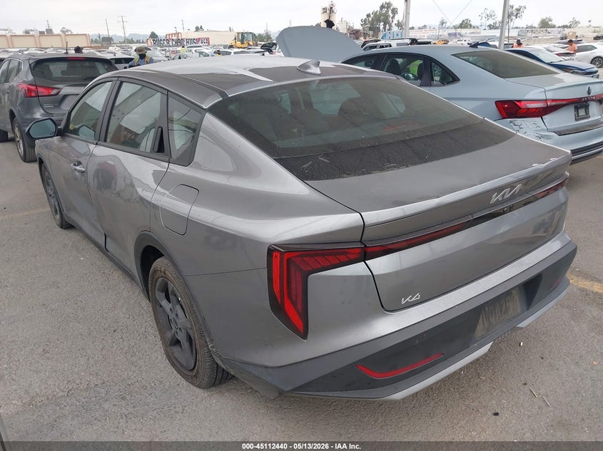 2025 Kia K4 VIN 3KPFT4DE0SE162249 IAAI salvage auction — RIGHT FRONT, Salvage Title, sold $7,600 on 2026-08-19 (photo 3)