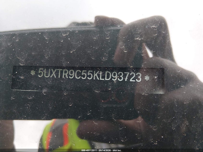 2019 BMW X3 VIN 5UXTR9C55KLD93723 IAAI salvage auction — LEFT FRONT, Salvage (New Jersey), sold $25 on 2026-07-29 (photo 9)