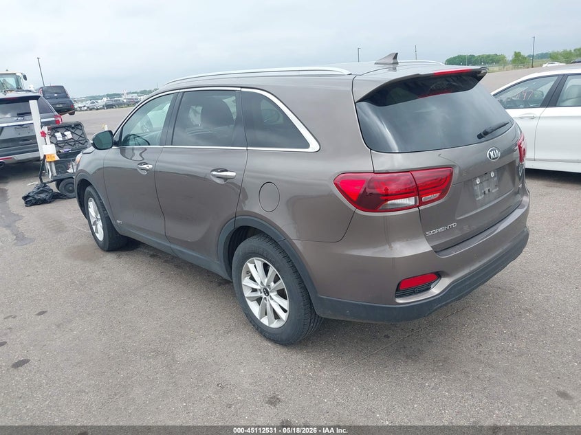 2019 Kia Sorento VIN 5XYPGDA35KG558854 IAAI salvage auction — HAIL, Salvage (Minnesota), sold $2,550 on 2026-07-20 (photo 3)