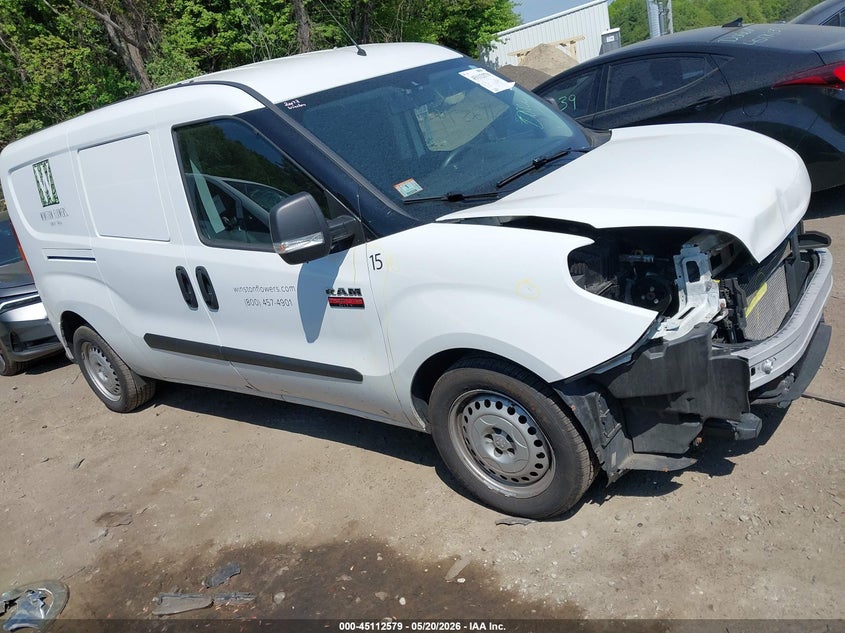 2022 Ram Promaster city VIN ZFBHRFAB2N6Y39926 IAAI salvage auction — FRONT END, Salvage (Massachusetts), sold $3,500 on 2026-07-28 (photo 1)